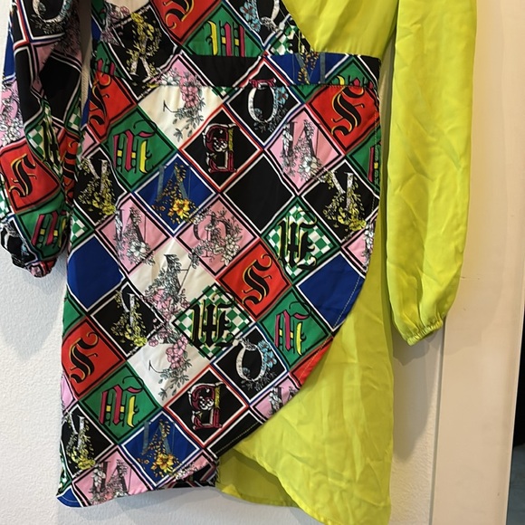 The Moon Colorblock Art To Wear Pattern Modern Dress Size Small - Picture 3 of 11